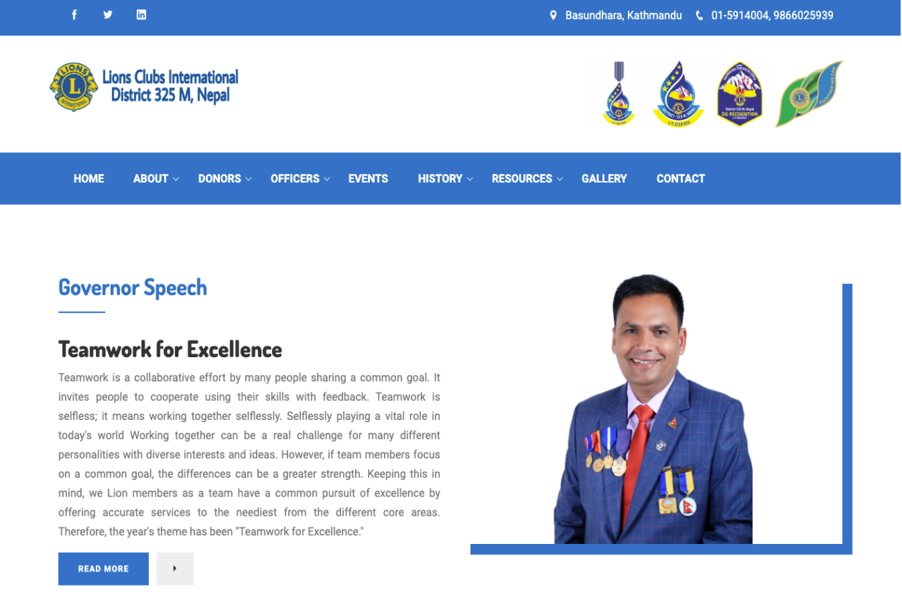 Lions Clubs 325 M Website