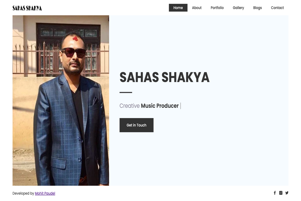 Sahas Shakya Website